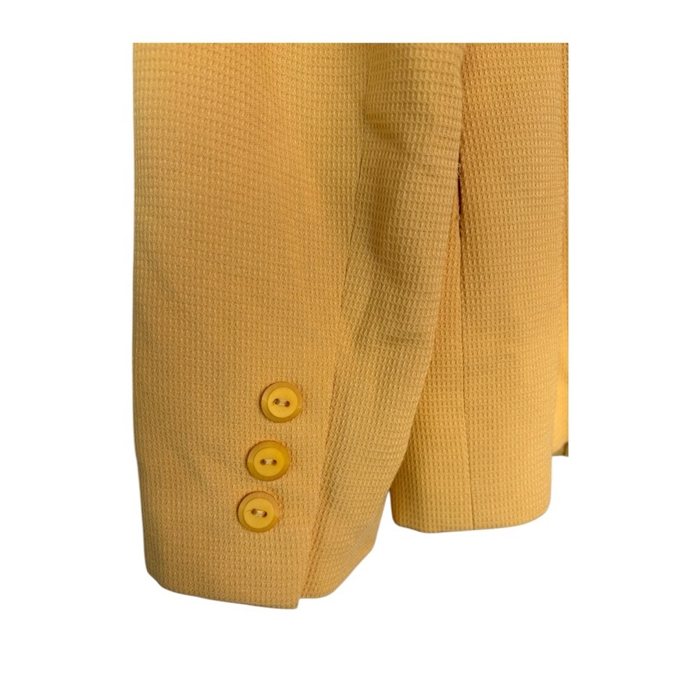 Kasper Women's Yellow Notch Collar Button Blazer - Picture 3 of 10